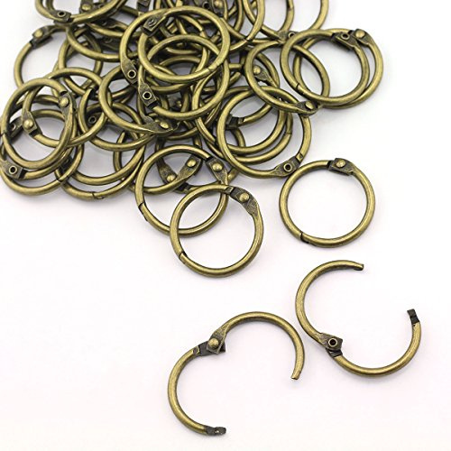 Lind Küche 2,5 cm Buch Ring Metall Loose Leaf Buch Binder Scharnier Schnalle Ringe Scrapbook Craft Fotoalbum Einband DIY Bindung Ring 25,4 mm Bronze