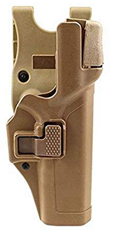 Gexgune Taktisches Holster Militärische Verschleierung Stufe 3 Sperren Sie die rechte Hand Taille Gürtelpistole Pistole Holster für G1ock 17/19/22/23/31/32 (Bräunen)