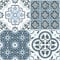 FloorPops FP2951 Carreaux de Sol Leyton Peel & Stick Dalles, Bleu, 12 x 12 inches
