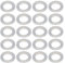 Othmro Rondelles plates en nylon M8 13 mm OD 8 mm ID 0,8 mm d'épaisseur Joint d'étanchéité pour tuyau d'eau de robinet, blanc, 50 pièces