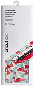 Cricut Joy Adhesive-Backed Deluxe Paper - DIY Craft Paper for Scrapbooking and Other Art Projects - Kaleidoscope, 10 ct (2007342)