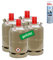 4 x Propan-Gas-Flasche 11 kg gefüllt, voll, inkl. Lecksuchspray für Camping, Gasgrill, Gaskocher