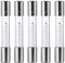 BOJACK 650 mA 5 KV 6 x 40 mm Fusibles de protección de horno de microondas de alto voltaje de soplado rápido 0.24 x 1.6 pulgadas 0.65 amp 5.000 voltios Fusible de tubo de vidrio (paquete de 5 piezas)