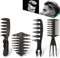 4 Stück Haarkamm Set Männer Kammset Friseur Männer Styling Kamm Öl Kopf Kamm Kunststoffkamm Kamm Männer Friseur Werkzeug Breite Zähne Gabel Kamm