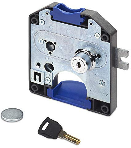 Münzschloss 110 x 125 x 18 mm rechts schließend für 1 € Münzen Pfandschloss Münzpfandschloss Spindschloss von SO-TECH®