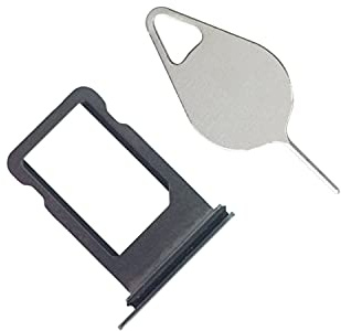 OnlyTech - SIM Card Drawer/Holder Compatible with iPhone X Black - With Installed Waterproof Ring + Extraction Tool