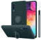 cadorabo Coque Compatible avec Samsung Galaxy A50 / A50s / A30s en Liquid Green - Etui pour Téléphone Portable en Silicone TPU Souple avec Anneau - Coque en Silicone Ultra Slim Soft Back Cover Case