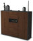 Stil.Zeit Highboard Kommode Quinta, Korpus anthrazit matt, Front Holz-Design Walnuss (136x108x35cm), Push-to-Open Technik & Leichtlaufschienen