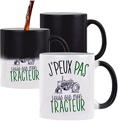 Planetee Mug Magique J'peux pas Tracteur | Tasse Humour