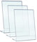 Transparenter Plexiglas-Display, A4-Pack, 3 Stück, Plakatständer, Menühalter, Preishalter, Fotorahmen für Tische, transparenter Acrylrahmen