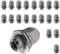 20 Radmuttern Flachbundradmuttern für Originale Alu Felgen M12x1,5 Mutter Flachbund SW21 kompatibel mit Toyota, Citoren, Fiat, Mitsubishi, Peugeot