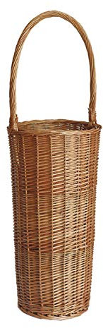 SENNIAN Schirmständer im amerikanischen Stil für den Eingangsbereich, einzigartiger Schirmständer aus geflochtenem Weidengeflecht, leicht, stabile Aufbewahrungsständer, braune Organizer