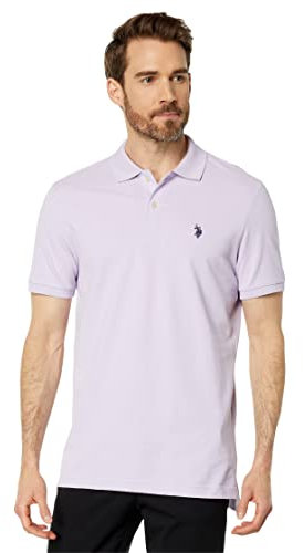 U.S. Polo Assn. Polo classica da uomo, Lilla pastello., XL