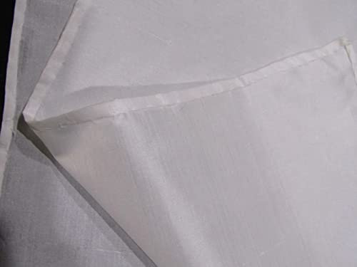 Handgenähte Schals zum Malen/Färben, 100 % Seide, quadratisch, 55,9 x 55,9 cm, Weiß