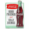 Coca-Cola Good Friends Cold Drinks Metallschild - Vintage Coca-Cola Schild mit klassischer Coca-Cola-Flasche für Küche, Esszimmer oder Männerhöhle