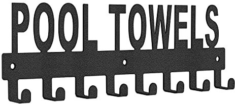 SVRITE Toallero de Piscina Soporte de Pared para Exteriores Toallero para Toallas de ?O Colgador de Toallas para el ¨¢Rea de la Piscina, Toalla de Albornoz