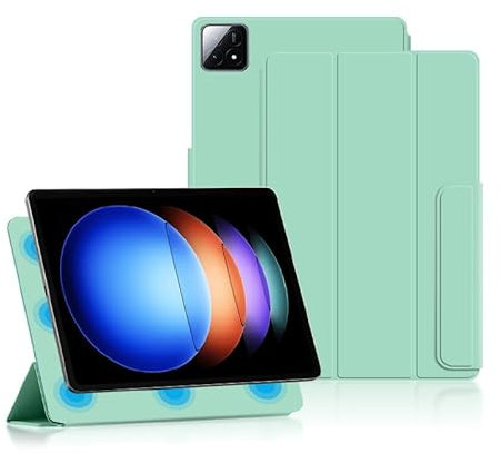 Fitudoos Funda Compatible con Xiaomi Pad 6s Pro,Conexión magnética con Función Soporte, Verde.