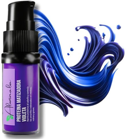 Proteína Matizadora Violeta Intensive para Mechas, Rubias, Decolorados Y Canas - Mascarilla Protectora De Color - Elimina Tonos Naranja Y Amarillos - Matizador Cabello Rubio Intensivo (30ml)
