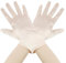 Seidenhandschuhe 20er Jahre Accessoires, 50er Jahre Kleidung Damen, Kurze Satin Halbfertige Abendhandschuhe für Halloween, Opernhandschuhe, Light Champagne (1 Paar)