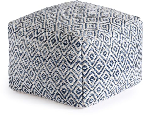 Anji Mountain 22x22x16 Handmade & Handcrafted Ottoman Pouf Comfortable Pouf Ottoman Foot Rest & Home Décor Accent for Living Room, Bedroom, Nursery, Kids Room, Patio - Cherokee Nightlife