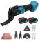 Akku-Multifunktionswerkzeug für Makita Akku 18V Li-Ion, Multitool,Oszillierwerkzeug, 600W Bürstenlos mit 22 Zubehö, mit 2x3.0Ah Akkus und Ladegerät, 4°Oszillationswinkel, zum Entfernen, Schaben