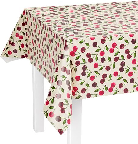 LILENO HOME Tischdecke abwaschbar als Meterware 160x140cm (Schnittkante) in Kirchen Motiv - Wachstuchtischdecke wasserabweisend ideal als Tischtuch o. Tischläufer für Bierzeltgarnitur