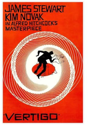 ahnld Vertigo (1958) Filmfilmposter auf Leinwand, Poster, Schlafzimmer, Dekoration, Landschaft, Büro, Raumdekoration, Geschenk, 30 x 45 cm