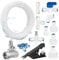 15m Tuyau D'alimentation en Eau Universel, Connecteur de Tuyau de Réfrigérateur 1/4 6,35mm, Kit de Connecteur de Tuyau de Réfrigérateur, Kit de Connexion pour réfrigérateur,12 Pezzi
