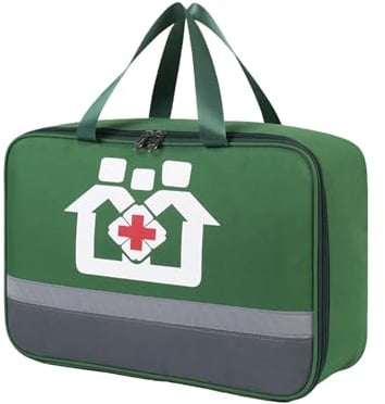 Portable kit Premier Secours, Grande Capacité Trousse Medicaments Voyage, Sac Familial de Rangement pour Médicaments, Organisateur de Premiers Secours, pour Maison,l'école et la Camping(Vert)