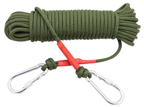 Climbing Rope,5m/16ft Heavy Duty Nylon Safety Ropes - Outdoor Working Protection Equipment For Climbing Rescue Survival Parachute Mountaineering