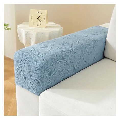 PSNKLMM Jacquard Armrest Slipcover Stretch Chair Covers 1-Piece Armchair Sofa Covers, Single Couch Covers Furniture Protector for Living(Light Blue)
