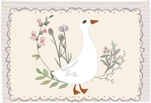Nursery Banner Wall Decor-Boho Hanging Banner Pennant Poster Wall Flags-for Baby Girl Room Home Playroom Dorm Classroom-Baby Present Shower Birthday Christmas-Silly Goose Theme-28.5x20 Inches