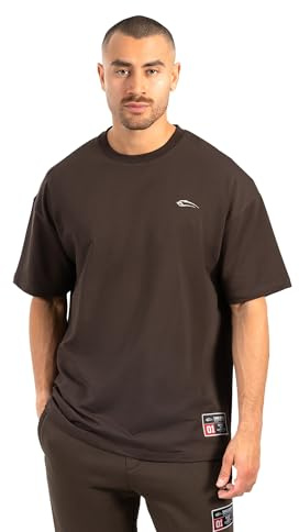 SMILODOX Herren T-Shirt Rayk - Locker geschnittenes Oversize Shirt mit auffälligem Backprint, Logo auf der Brust und bequemem Rundhalsausschnitt für Moderne Streetwear Looks