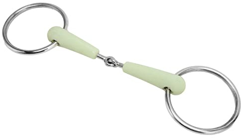 Cavallo Attraente Filetto per Cavallo con Sciolto in Acciaio Inossidabile Avvolto in Gomma, Punta per Bocca di con Superficie Liscia Guida Confortevole, Peso Leggero per Un Facile
