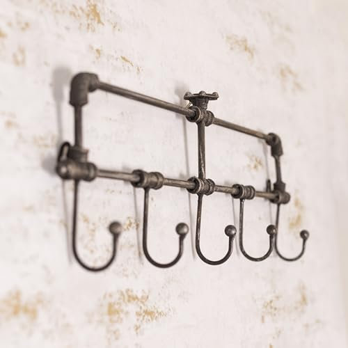 Garden Mile Coat Hooks for Wall - Stainless Steel Coat Racks - Heavy Duty Coat Hooks Wall Mounted - Premium Design Rust Free Coat Hanger Wall Hooks for Robe and Clothes