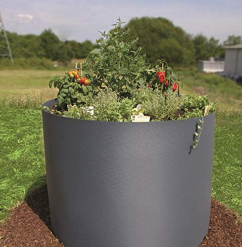 EXCOLO Hochbeet rund Ø100cm anthrazit RAL 7016 als Kräuterbeet Blumenbeet Gemüsebeet Pflanzbeet für Rasen Garten oder Park