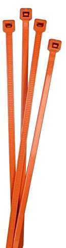 Lumonic 100x Orange Kabelbinder 300 x 4,8mm - Industriequalität, UV-Beständig, Wetterfest