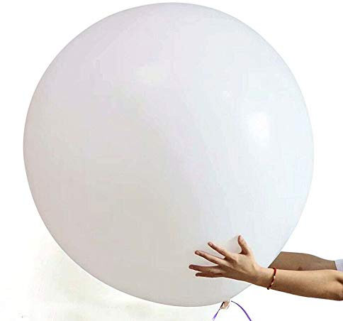 6 großer Luftballons 36 Zoll Runde Ballons extra große und Dicke Ballons Wiederverwendbare riesige Latexballons für Hochzeits Geburtstags-Partydekorationen Festivals Weihnachtsdekorationen weiß