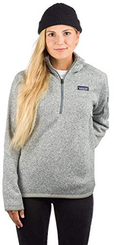 Patagonia Better - Felpa da donna con zip a 1/4 - Bianco - XL