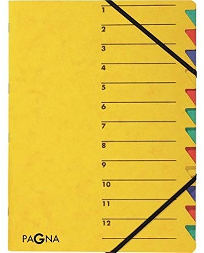 PAGNA Ordnungsmappe EASY 24131-05 DIN A4 12Fächer Pressspan gelb