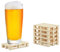 12 x Paletten Untersetzer im Set, Mini Paletten für Tassen & Gläser, Holz, Getränkeuntersetzer, 2x12x8cm, Natur