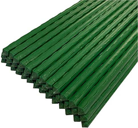 Plastic Coated Metal Garden Plant Support Sticks (60cm high x 40)