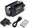 Videocamera Videocamera digitale Full HD Rotazione 270 ° 1080P Videocamera digitale ad alta definizione 16X Videocamera DV(EU-BLACK)