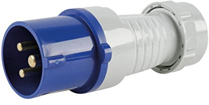 OROK - Fiche mâle CEE, Prise pour Camping Car 220V 16A - 1 pièce - Adaptateur 220V pour Camping - IP44 - Socle Type : P17 avec Capot - Câbles à connecter : 3 x 1.5mm² ou 3 x 2.5mm²