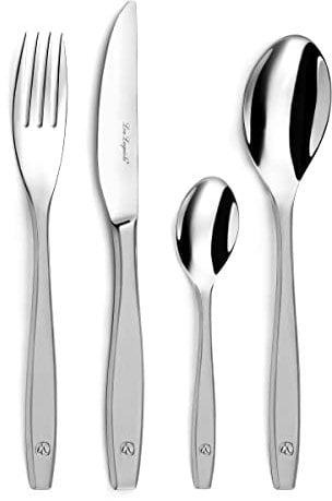 Lou Laguiole 251903M000C40 Satin Figur 24-teiliges Besteckset, Edelstahl, Satiniert