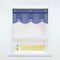 SCHOAL Raffrollo ohne Bohren Raffgardinen mit U-Haken Küche Gardinen mit Ösen Transparent Voile Ovale Figur Muster Blau #2 BxH 60x140 1 Stück