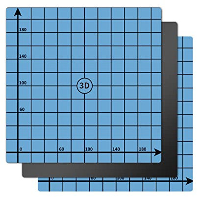 AJOYIB 3 STK Austauschbare Magnetische 3D-Drucker-Bauoberfläche Flexible Heizbettplattform 235 x 235 mm Kompatibel mit Ender 3 und Ender 5 Serie