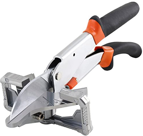 Sharp Taglierina multi-angolo da 0 a 135 gradi, forbici da taglio angolari regolabili per copertura cavo in PVC modanatura battiscopa, rifinitura a un quarto di giro, bordo piastrella, foglio di legno