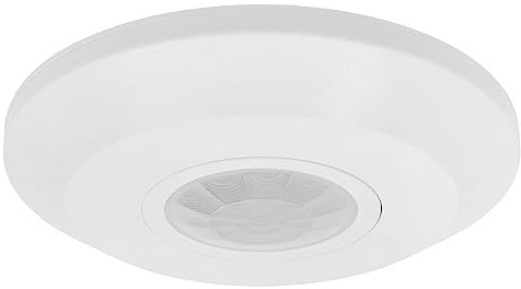 Ledvion - Sensore di movimento da soffitto Bianco 360° Con Interruttore Crepuscolare Portata di 8M