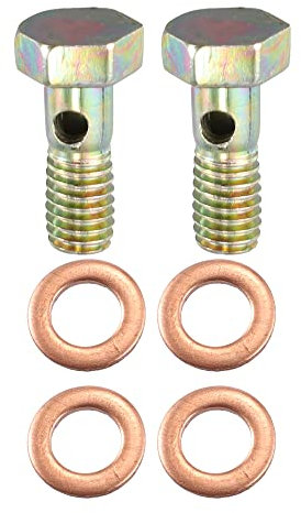 X AUTOHAUX 2 Ensemble Banjo Boulon Frein Ajustement Adaptateur M6x1 Filetage Banjo Bolt
